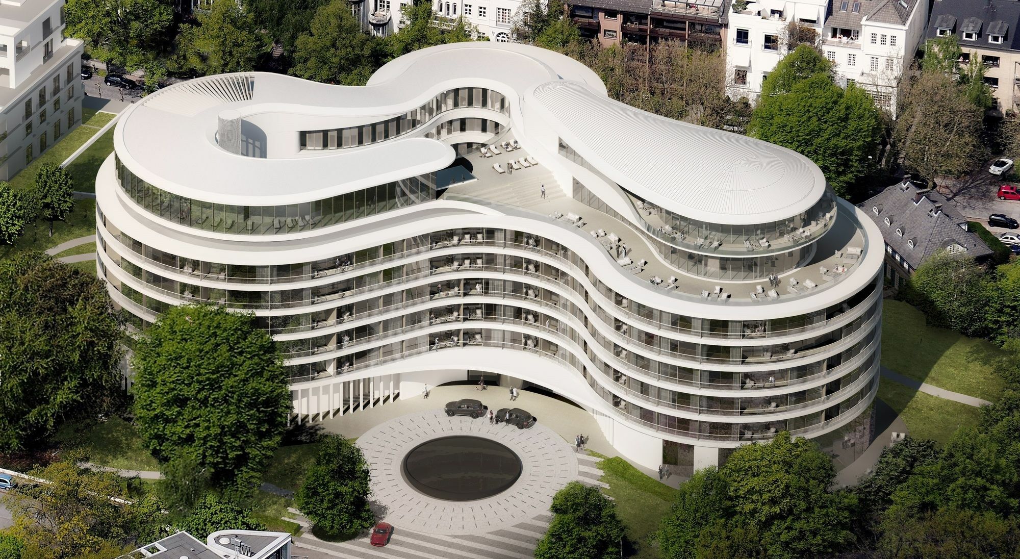 The Fontenay Hamburg Exterior foto The new building of the University of Applied Sciences